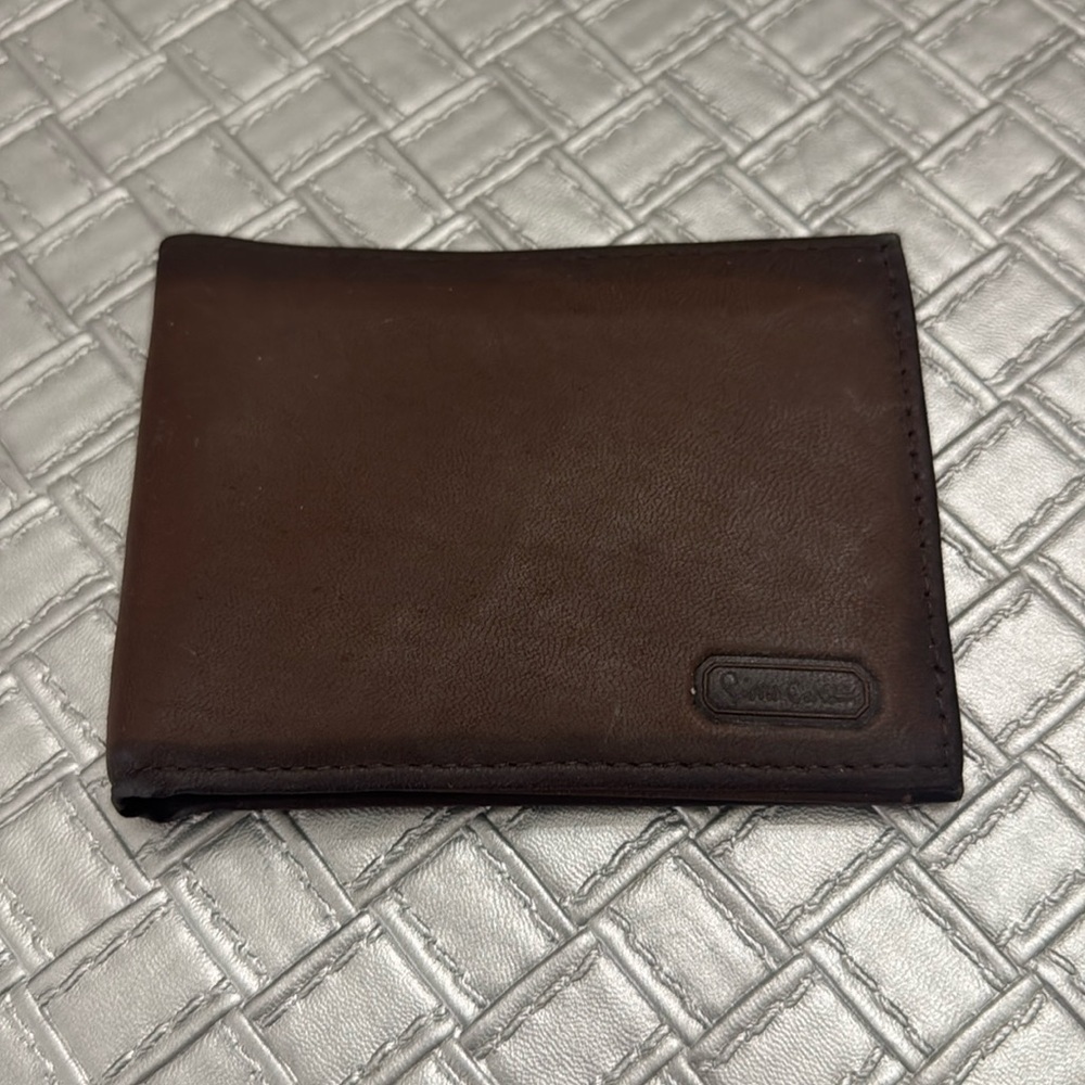 Vintage Pierre Cardin Brown Leather Bifold Wallet